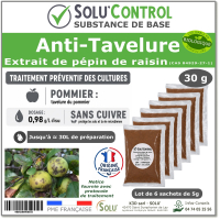 Extrait pépin de raisin Anti-Tavelure - Sachet de 30g - SOLU'CONTROL