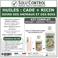 Huile de Cade Naturelle Pure et Concentrée - Animaux, Bois et Jardin - Solu'Control - Flacon de 200 ml
