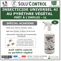 Insecticide 4J PAE Acarien - Actifs 100% Végétaux - Flacon 1L