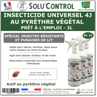 Insecticide 4J PAE Actifs 100% Végétaux - Flacon 3L