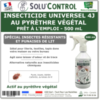 Insecticide 4J PAE Actifs 100% Végétaux - Flacon 500ml