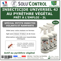 Insecticide 4J PAE Actifs 100% Végétaux - Flacon 3L