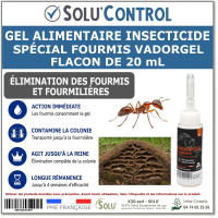 SOLU’CONTROL VADORGEL – Gel alimentaire insecticide spécial fourmis – Flacon de 20 g