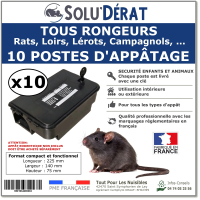 SOLU'DERAT - Postes d'appatage sécurisés et professionnels pour Rats et Autres rongeurs