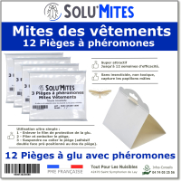 SoluMites - Lot de 12 Pièges pour les mites des vêtements