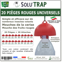 SOLUTRAP - 20 Pièges universels Rouge