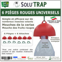 SOLUTRAP - 6 Pièges universels Rouge