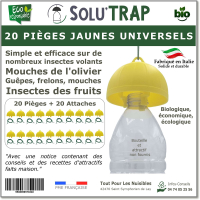 SOLUTRAP - 20 Pièges universels Jaunes