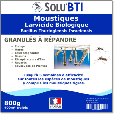 moustique solubti larvicide anti moustiques et tigre 400g