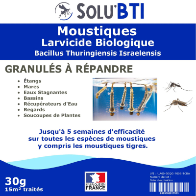 moustique solubti larvicide anti moustiques et tigre 50g