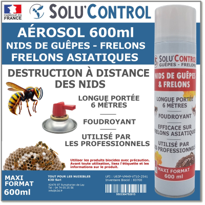 Bombe à guêpes/frelons/frelons asiatique Hiflow Shot