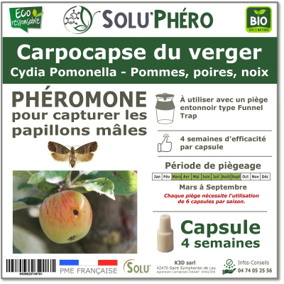 Soluphero - Phéromone carpocapse du verger