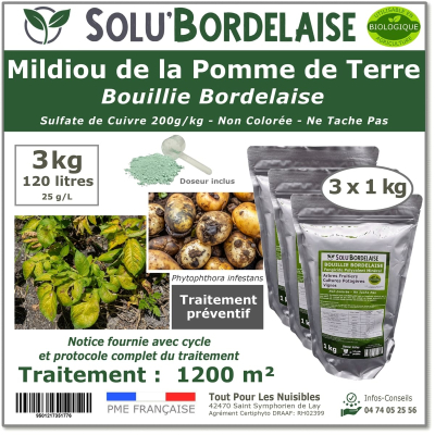 Bouillie Bordelaise Non Colorée – Cultures Potagères, Pomme de Terre 1 kg