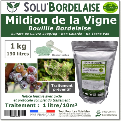 SOLU'BORDELAISE Mildiou de la vigne 1kg