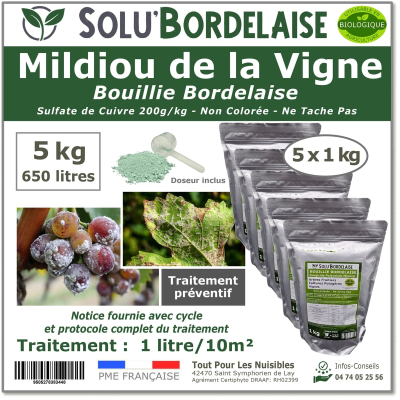 SOLU'BORDELAISE Mildiou de la vigne 5kg