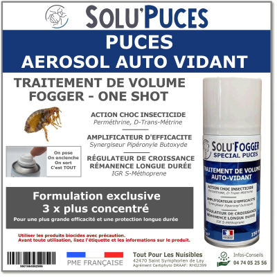 Insecticide fumigène spécial Puces, SOLU'PUCES