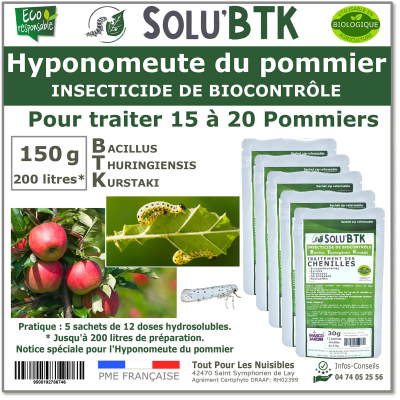 150 g - SoluBtk, Hyponomeute du Pommier