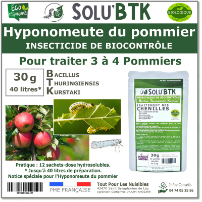 15 g - SoluBtk, Hyponomeute du Pommier