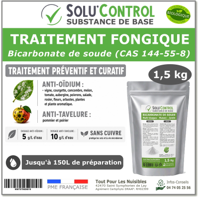 Bicarbonate de soude fongicide SOLU'CONTROL - 1.5kg