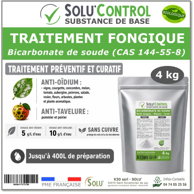 Bicarbonate de soude fongicide SOLU'CONTROL - 4kg