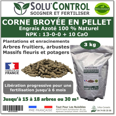 3 kg de Corne Broyée