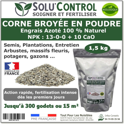 1,5 kg de Corne Broyée