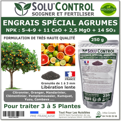 Engrais Agrumes SOLU'CONTROL - 250g