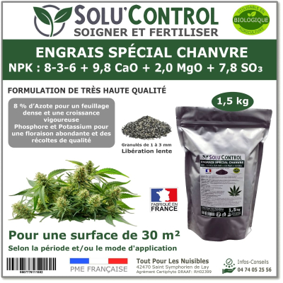 Engrais Chanvre SOLU'CONTROL - 1,5kg