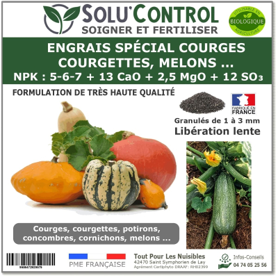 Engrais Spécial Courges, courgettes et autres cucurbitacées, SoluControl