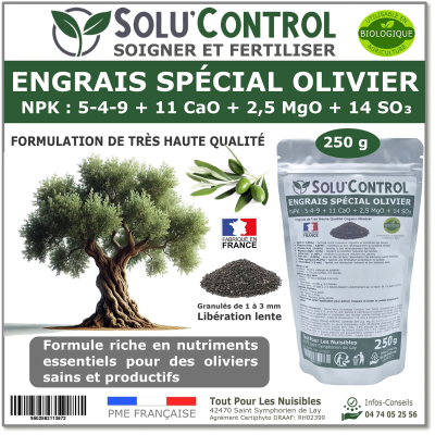 Engrais Olivier SOLU'CONTROL - 250g