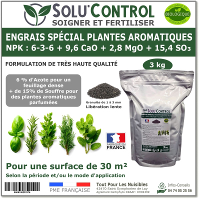 Engrais Plantes aromatiques SOLU'CONTROL - 3kg