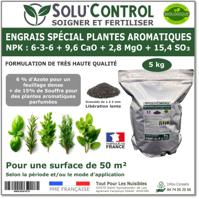 Engrais Plantes aromatiques SOLU'CONTROL - 5kg