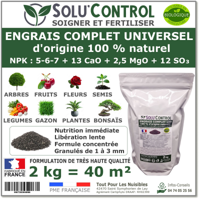 Engrais Complet Universel SOLU'CONTROL - 2kg