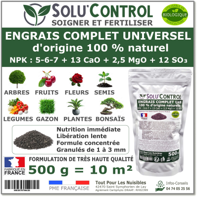 Engrais Complet Universel SOLU'CONTROL - 500g