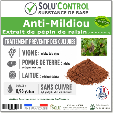 Extrait pépin de raisin Anti-Mildiou - SOLU'CONTROL