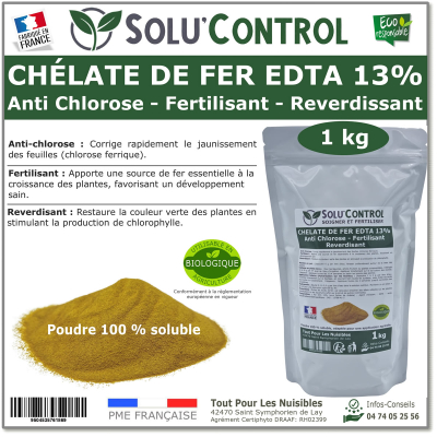 Fer EDTA 13% SOLU'CONTROL - 1kg