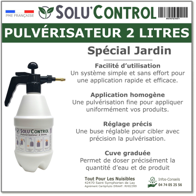 Solu'Control Pulvérisateur 2 litres spécial Jardin