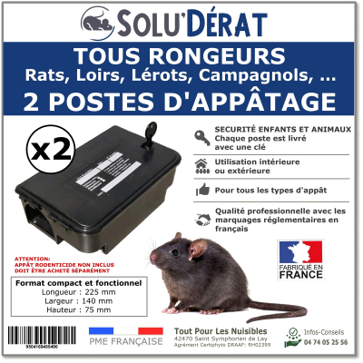 SOLU'DERAT - Postes d'appatage sécurisés et professionnels pour Rats et Autres rongeurs