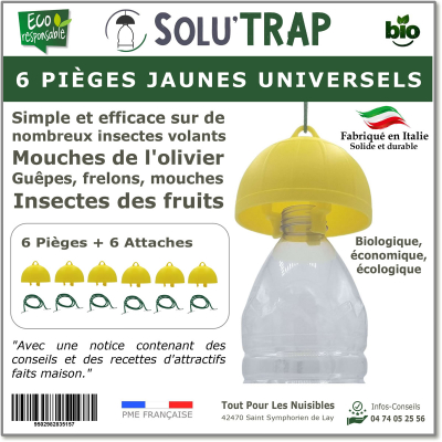 SOLUTRAP - 6 Pièges universels Jaunes